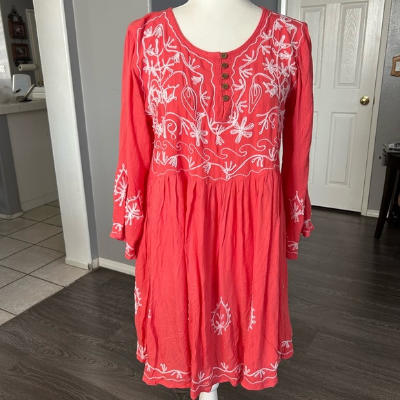 RIVIERA SUN EMBROIDERED DRESS - Picture 1 of 15